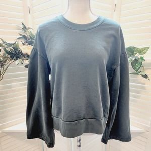 MADEWELL GREEN BELL SLEEVE SWEATSHIRT SIZE LARGE